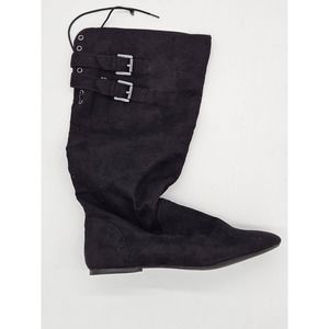 New Ladies Material Girl Bonita Black Size 11 Boots